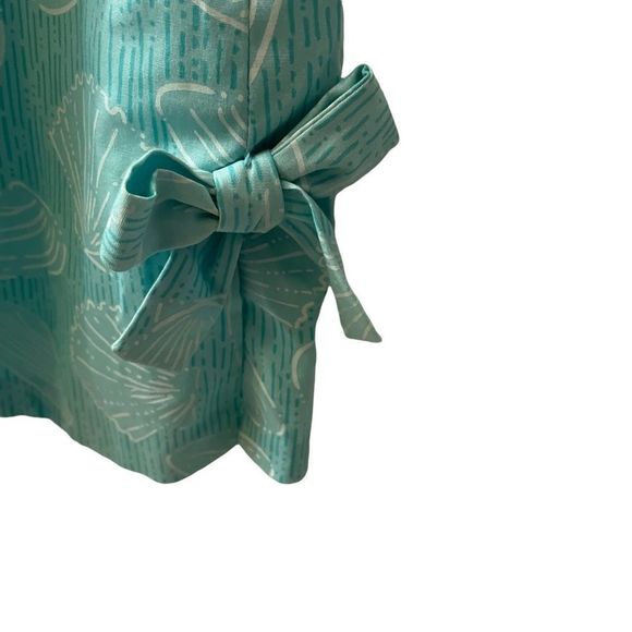 Lilly Pulitzer Vintage White Label Clam Shell Print Mint Square Neck Shift Dress - Picture 5 of 8